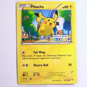 Pikachu Pokemon Card Build a Bear Exclusive